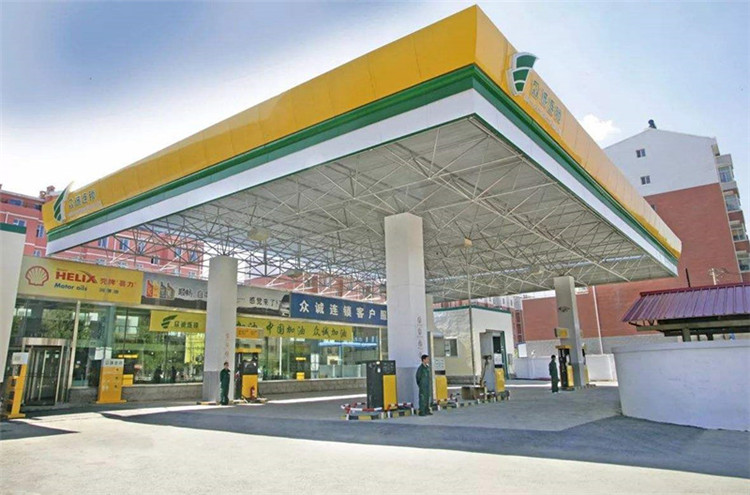 西安加气站钢结构网架案例7